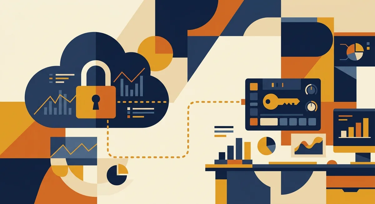Illustration contrasting a custodial cloud wallet with a non-custodial hardware wallet