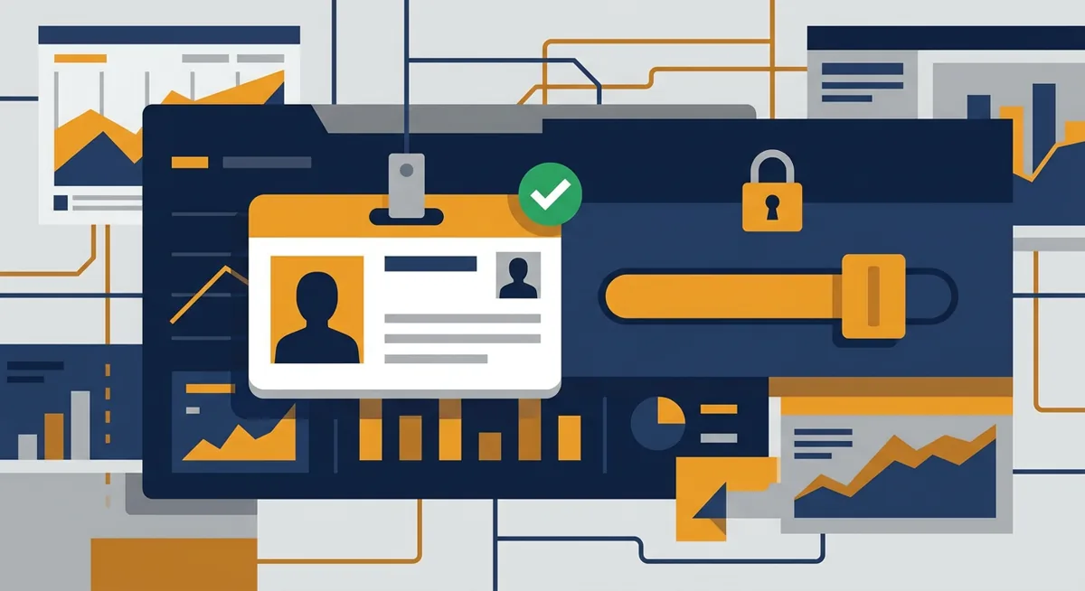 Abstract illustration of identity verification and withdrawal limits for a crypto exchange account